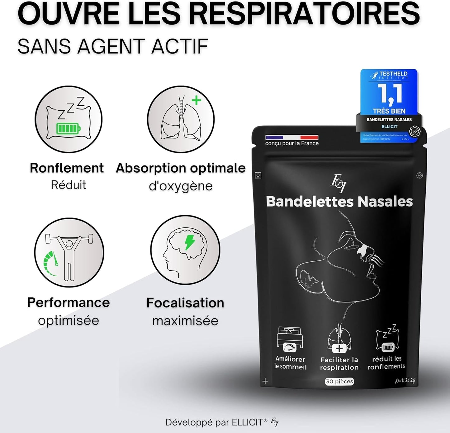 AERONOX™ - Bandes Nasales Anti Ronflements